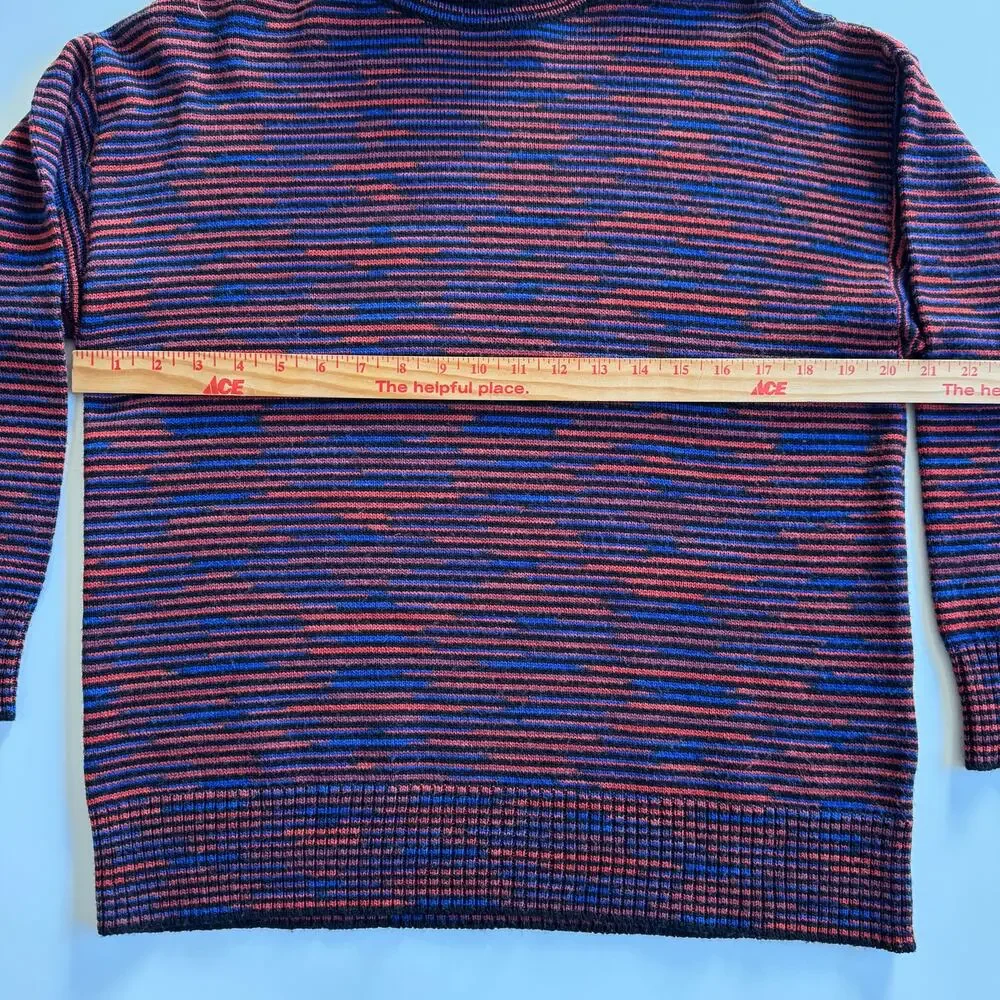 Missoni Oversized 100% Virgin Wool Striped Turtleneck Sweater EUC Sz Small $595